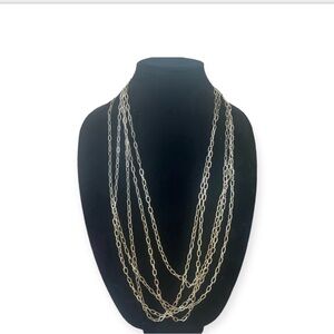Sale‼️Gold Plated Multi Strand Fashion Necklace- Preowned